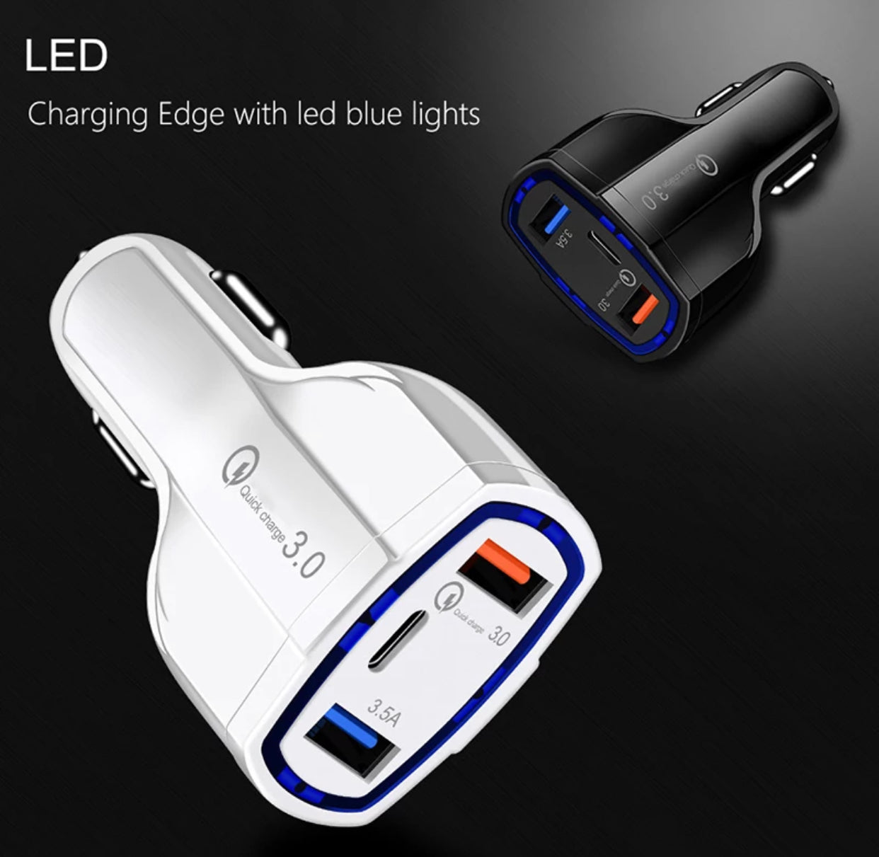 Premium Specialized USBC and Fast Charging USB Car Charger Adapter- Classic Black Colour - Super Savings Technologies Co.,LTD Premium Specialized USBC and Fast Charging USB Car Charger Adapter- Classic Black Colour - Super Savings Technologies Co.,LTD